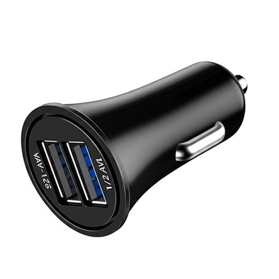 কেনা ABS ডুয়াল ইউএসবি কার চার্জার 12V-24V ইনপুট এবং 2.4A 3.0A আউটপুট online manufacture