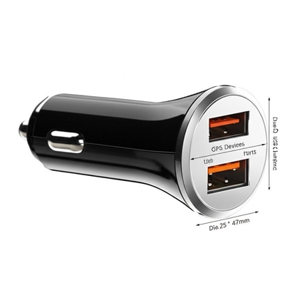 কেনা ডুয়াল ইউএসবি কার চার্জার 2.4A 3.0A 12V-24V ইনপুটের জন্য online manufacture