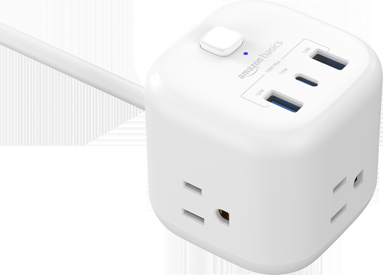 Three USB Ports 18W Max Smart Power Strips with AC Socket 125V10A 1250W