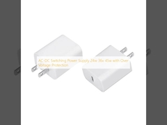 ওভার ভোল্টেজ সুরক্ষা সহ এসি-ডিসি সুইচিং পাওয়ার সাপ্লাই 24 ওয়াট 36 ভি 45 ওয়াট